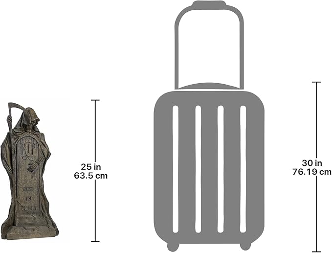 Design Toscano Rest in Pieces Grim Reaper Tombstone Statue