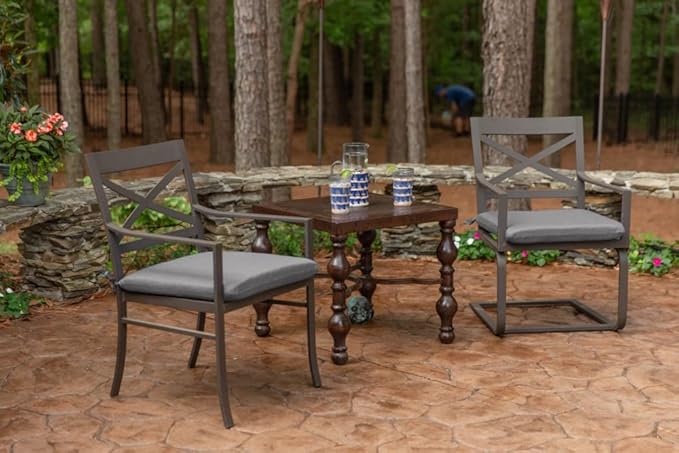 Sunbrella Patio Cushions - (2 Pack) - 20" W x 20" L x 2.5" T, Outdoor Chair Cushion with Comfort, Style & Durability Designed for Outdoor Living - Made in The USA