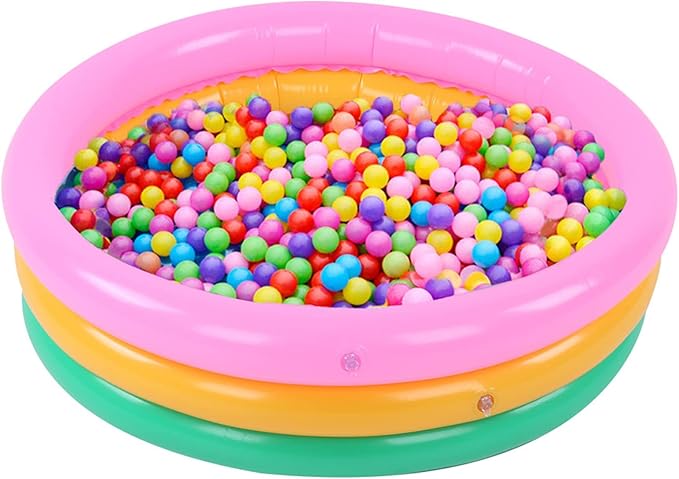 Children Swimming Pool, Round Shape Bright Color Baby Basin Pool, Inflatable Swimming Pool for Indoor (M)
