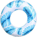 Pool Float for Swimming Pool, Inflatable Swim Tube Floaties for Teens Adults Tropical Leaf Printed Swim Ring Pool Party Decoration