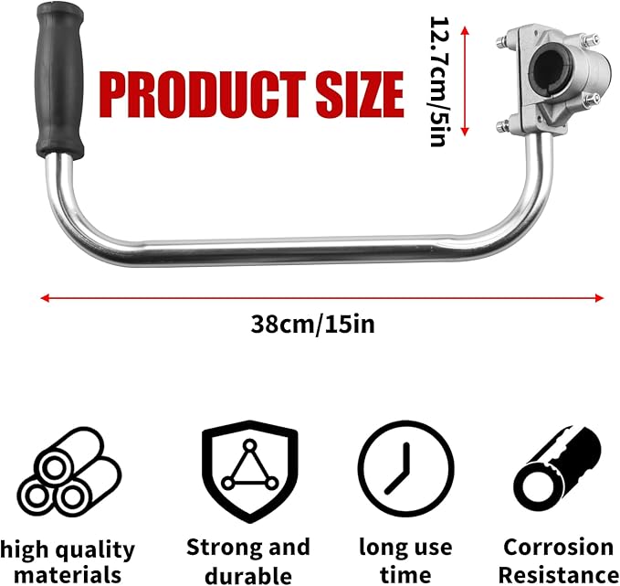 Weed Eater Handle Trimmer Handle, Weed Eater Handle Extension with Bracket Clamp, Ergonomic Trimmer Grip, Weed Wacker Attachments Aluminum Lawn Trimmer Grip for Landscaping,Lawn Care