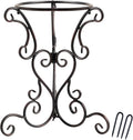 Gazing Globe Stand, Gazing Ball Stand for 8-10 Inches Garden Gazing Globes, Outdoor Garden Black Metal Scroll Gazing Globe Display Stand
