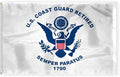 AGAS Coast Guard USCG Retired Flag 5x8 Ft - Printed 200 Denier Nylon - Double Stitched Edges Canvas Header Brass Grommets - Outdoor Large USA Coast Guard Retired Flag