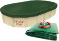 Buffalo Blizzard Ripstopper 16 ft x 32 ft Oval Winter Pool Cover | Green Heavy Duty Cover for Above Ground Swimming Pools | Easy to Install | Cold & UV Resistant | Shields from Seasonal Debris