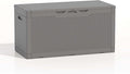 Patiolife 100 Gallon Resin Deck Box, Large Outdoor Storage Box for Garden Tools, Pool Supplies, Waterproof and Lockable, Grey