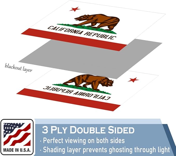 California Republic State Flag 5x8 FT Made in The USA-Heavy Duty Vibrant Colors Double Sided Cali CA Flag with 2 Brass Grommets for Home/Company/Indoor Outdoor Decoration