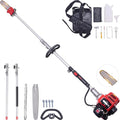 48CC Gas Powered Pole Saw 16FT Lightweight with Auto Lubrication, Safety Lock, and Quick Stop for Easy Tree Trimming (GZJ-005)