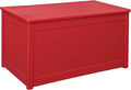 DutchCrafters Poly Waterproof Outdoor Deck Box 200-Gallon Large Deck Box Weatherproof Storage for Pool Decor, Porch Packages, Pool Towel Holder, Holds Up To 10 Cushions - Amish Made in USA (Red)