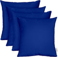 RSH DECOR: Sunbrella Square Throw Pillows Set of 4 | 20" x 20" | Water and Fade-Resistant Performance Fabric | Outdoor Pillow Covers with Down-Alternative Inserts | Made in USA (Canvas True Blue)