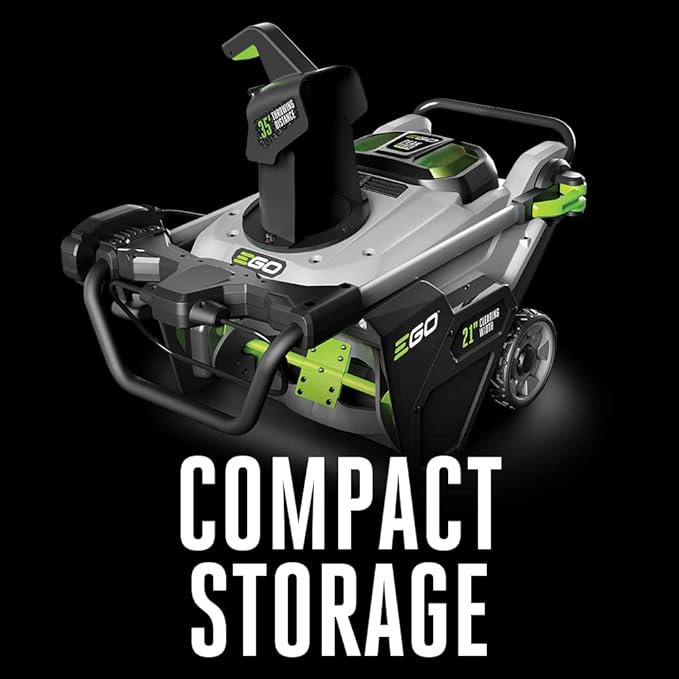 EGO Power+ SNT2102 21-Inch 56-Volt Lithium-Ion Cordless Snow Blower with Peak Power - (2) 5.0Ah Batteries and Rapid Charger Included