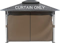 BPS 12' x 16' Gazebo Curtain Privacy 4-Panel Sidewall Outdoor Replacement Shade (Only Curtain)