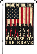 Veterans Day Garden Flag 4th of July Decorations Vertical Double Sided Outdoor Yard Flags 12.5x18 Inch Burlap Banners for House Lawn