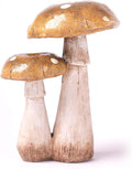 SEINHIJO Mushroom Decor Sculpture Garden Gifts Statue Outdoor Fairy Figurine Modern Patio Arts Polyresin 7.1inch