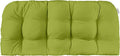 RSH DECOR: Sunbrella Tufted Wicker Loveseat Cushion | 44" x 22" | Outdoor Settee Cushion for Patio Furniture | Crafted with Sunbrella Performance Fabric| Canvas Macaw