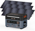 SCAL 2400W Power Station with 3x200W Solar Panels, 1872Wh Solar Generator with 4 AC Outlets (5000W Peak), 1.45H Full Charging, APP Control Battery Backup for Home, Camping