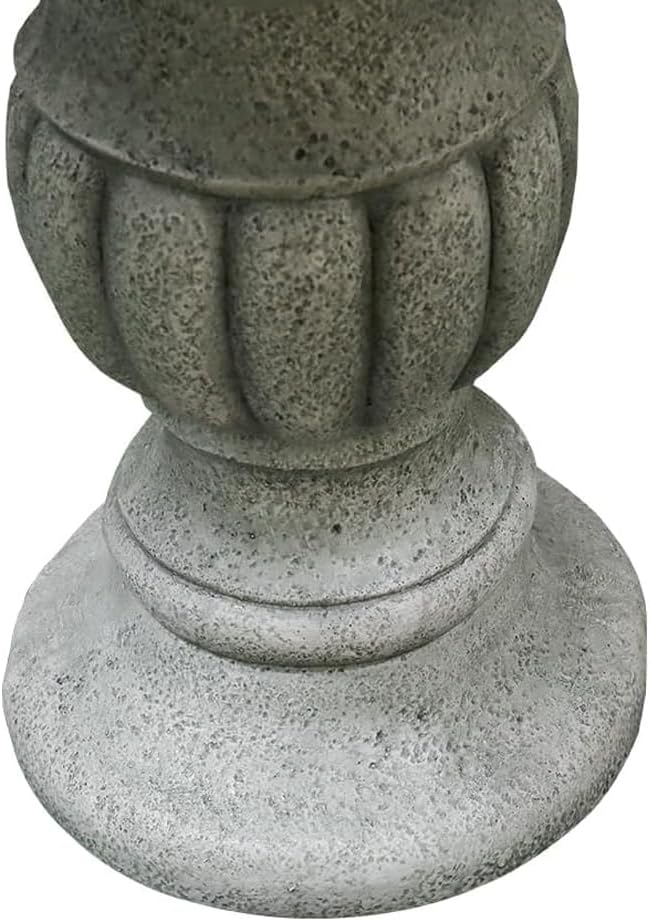 39.3” H Outdoor Floor Water Fountain, 3-Tiers Concrete Water Fountain with Submersible Electric Pump - Garden Cascading Waterfall for Yard Patio Lawn Home Decor