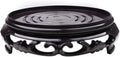 Hapivida Plant Stand, 5.3in Round Plant Riser Decorative Display Flower Holder Vase Rack Holder Planter Tray Oriental Style Furniture Indoor for Desktop Counter Room