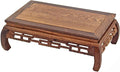 GOLDY&WENDY Rectangular Wooden Display Stand Solid Chicken Wing (Ji Chi) Wood Ornaments Base Flower Bonsai Pedestal Furniture Decoration