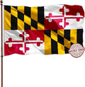 Big Maryland State Flag 3x5 Outdoor Double Sided- 3Ply 240D 4 Rows Stitched- MD State Flag- UV Fade Resistant With Canvas Header & 2 Brass Grommets