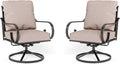 Sophia & William Extra Large & High Back Patio Furniture Set Metal Modern Outdoor Conversation Sets with Swivel Chairs