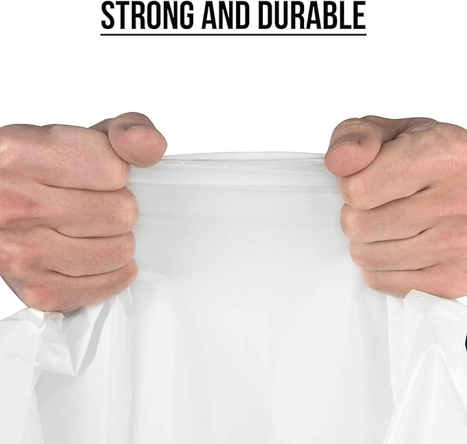 Aluf Plastics 55-60 Gallon 1.5 MIL Clear Garbage Bags - 38" x 58" - Pack of 200 - For Contractor, Industrial, Healthcare, & Municipal