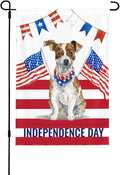 Independence Day Dog Garden Flag Vertical Double Sided Outdoor Yard Flags 12.5x18 Inch Burlap Banners Vertical Double Sided for Outdoor Decor Lawn