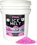Peach Country Pink Ice Melt -25°F Effective, Eco-Friendly De-Icer, Fast-Acting Granules for Driveways, Walkways & Entryways, 45 lb Pail