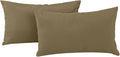 idee-home Outdoor Pillows with Inserts Included, Patio Outside Lumbar Pillows Waterproof Set of 2, 12 x 20 inch