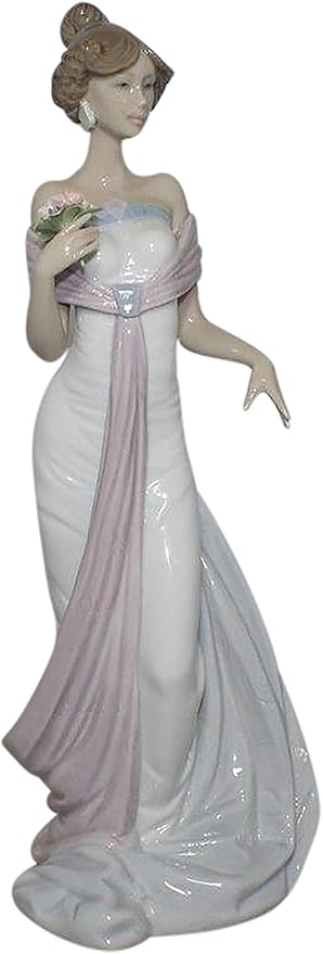 LLADR 6366 Summer Infatuation Girl with Flower Porcelain Floral Figurine