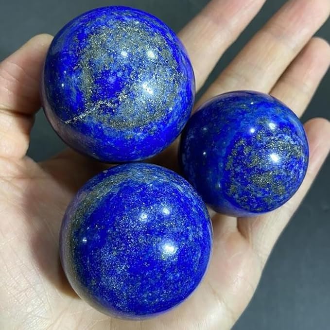 6-7CM/2.36-2.76inch Natural Crystal Ball Lapis Lazuli Polished Divination Ball Decorative Sphere Reiki Healing Crystals Ball Healing Stone Crafts(Lapis Lazuli, 60-70mm)