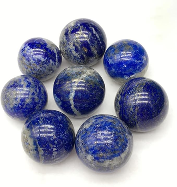 5-6CM/1.97-2.36inch Natural Crystal Ball Lapis Lazuli Polished Divination Ball Decorative Sphere Reiki Healing Crystals Ball Healing Stone Crafts (50-60mm, Lapis Lazuli)