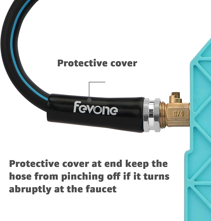 Fevone Garden Hose 75 ft., Lightweight Hybrid Water Hose, Flexible and Durable, Leak-Free Connections