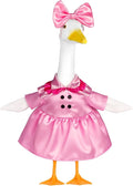 Porch Goose Outfit Flower Lawn Goose Dress Clothes for 23" Large Geese Statue Outdoor Patio Yard Lawn Art Decoration
