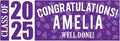Let's Make Memories Personalized Graduation Banner Class of 2025 - Graduation Party Decorations - Congratulations Banner - Indoor/Outdoor Vinyl - Best in Class - Purple - 10 ft.