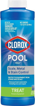 Clorox® Pool&Spa™ Swimming Pool Scale, Metal & Stain Control, Prevents Metal Stains and Scale Formation, Removes Metal Stains, 1 Quart (Pack of 1)