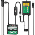 1500W Titanium Fully Submersible Portable Electric Immersion Large Pool & Hot Tub Water Heater with LCD Thermostat & GFCI Leakage Protection, Ideal for Baptistry, Bathtub, Bucket, Swimming Pool (YG)