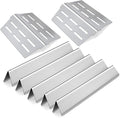 17.5" Flavorizer Bars and 13.26" Heat Deflectors for Weber Genesis 300 Series Grills with Front Control Knob, Genesis S310 S320 S330 E310 E320 E330,for Weber 7620 7621
