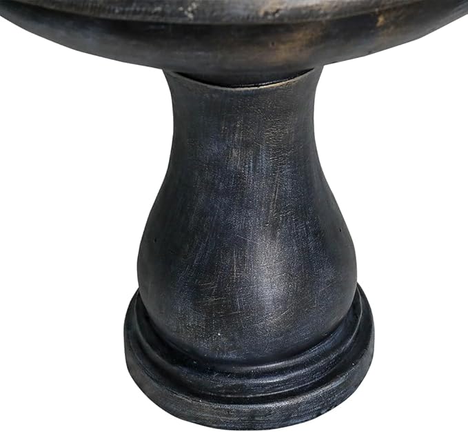 45.2inches High Outdoor Water Fountain, Concrete Outdoor Waterfall Fountain with Pump for Yard Garden Patio Backyard Deck Relaxation Decor - Black