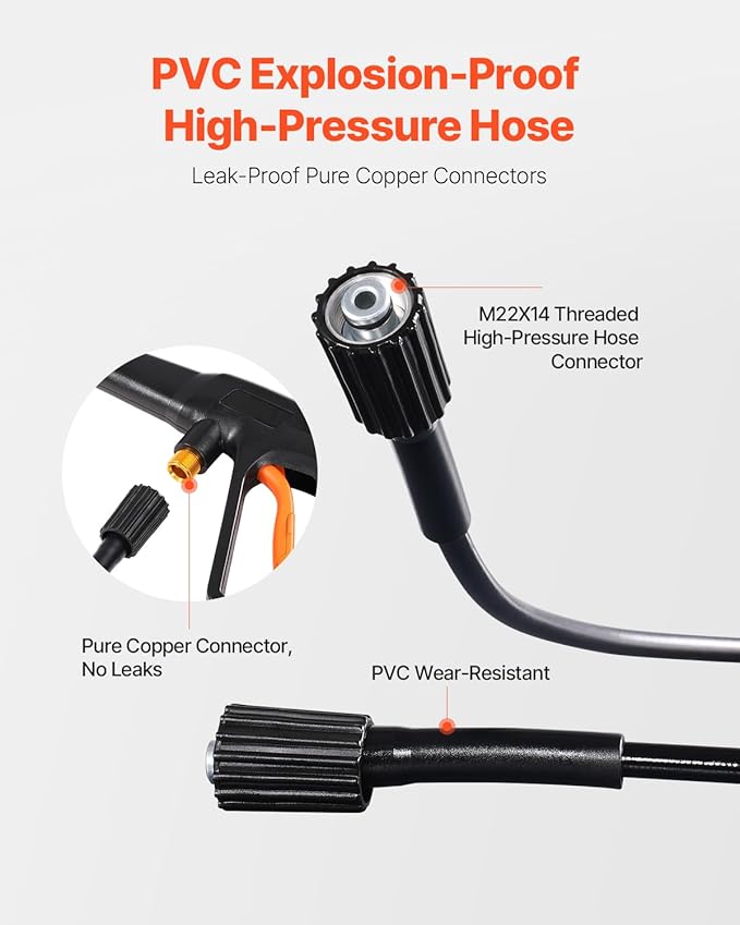 VEVOR Electric Pressure Washer, Max 4500 PSI and 3.2 GPM, High Power Pressure Cleaning Machine with 4 Quick Connect Nozzles and a Foam Cannon, Ideal for Cars/Fences/Driveways/Patios/Home Cleaning