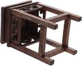 HOMSFOU Antique Chinese Decor Wood Flower Display Stand Vase Holder Decor Plant Pot Stand