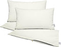 RSH DECOR: Sunbrella Pillow Covers Set of 4 | Covers Only - 20" x 12" | Outdoor Lumbar Pillow Covers Crafted with Sunbrella Performance Fabric | Canvas White
