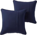 Greendale Home Fashions Sunbrella 20" Square Outdoor Throw Pillow with Removable Cover (Set of 2), Canvas Navy