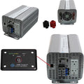 AIMS Power 2000 Watt / 4000 Watt Peak Modified Sine Power Inverter 12 Volt DC to 120 Volt AC ETL Listed with Remote