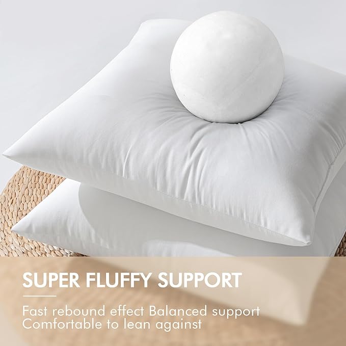 MIULEE Pack of 4 12x20 Inch Outdoor Pillow Inserts Waterproof Decorative Throw Pillow Insert, Rectangle Lumbar Garden Pillow Form for Patio Sofa Couch