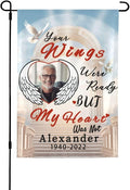 Custom Memorial Flag Personalized Garden Flag for Cemetery in Loving Memory with Photo Name Date Memory Flags Outdoor Double Sided Yard Flags (A-Memorial Flag, 28x40(in))