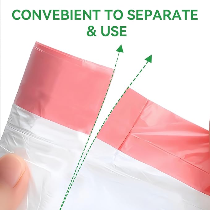 13 Gallon Trash Bags Drawstring, Pack of 28 Garbage Bags for Kitchen and Home Use, 63x70cm Size, 12g/pcs, Unscented, White