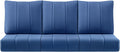 Luxury 24x24x6 Inch Kitty Patio Sofa Cushions Set of 3 - Memory Foam Deep Seat Water-Resistant Patio Cushion for Dining Rocking Swivel Chairs Loveseat Sectional Couch - Navy Blue