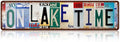Vintage On Lake Time Wall Decor Street Signs Lakehouse Metal Tin Signs 16 x 4 Inches