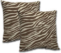 Comfort Classics Set of 2 Outdoor Patio Pillow Back Cushion 21" L x 21" W x 6" H. Polyester Fabric Zebra Inc.