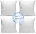 Ashler 16 x 16 Outdoor Pillow Inserts Set of 4 Water Resistant Throw Pillow Inserts Hypoallergenic Pillow Insert for Patio, Bench, Garden, Indoor Outdoor Decorative
